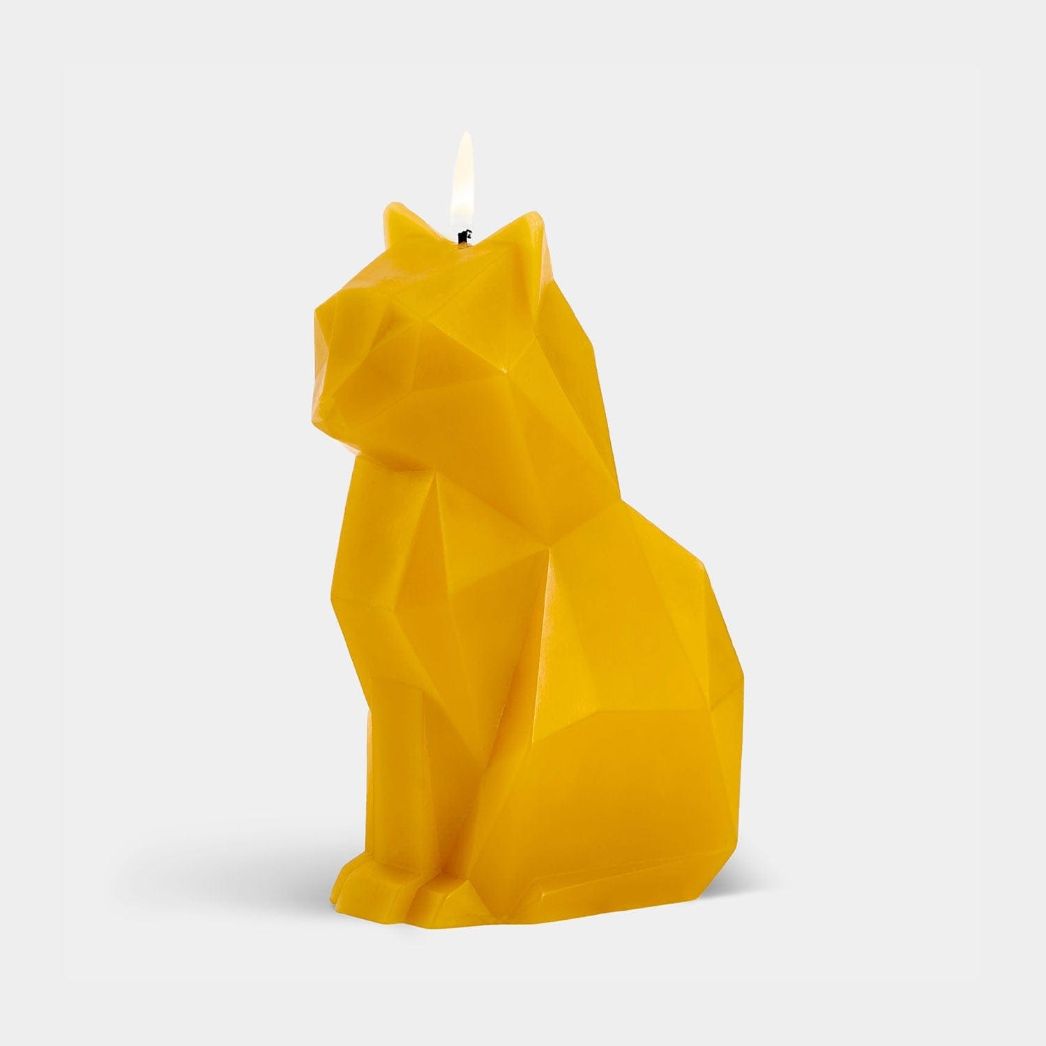 PyroPet Kisa Cat Candle - Mustard Yellow - My American Goods