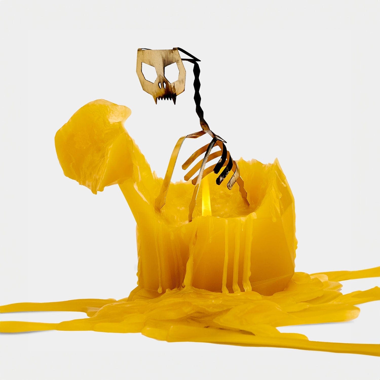 PyroPet Kisa Cat Candle - Mustard Yellow - My American Goods