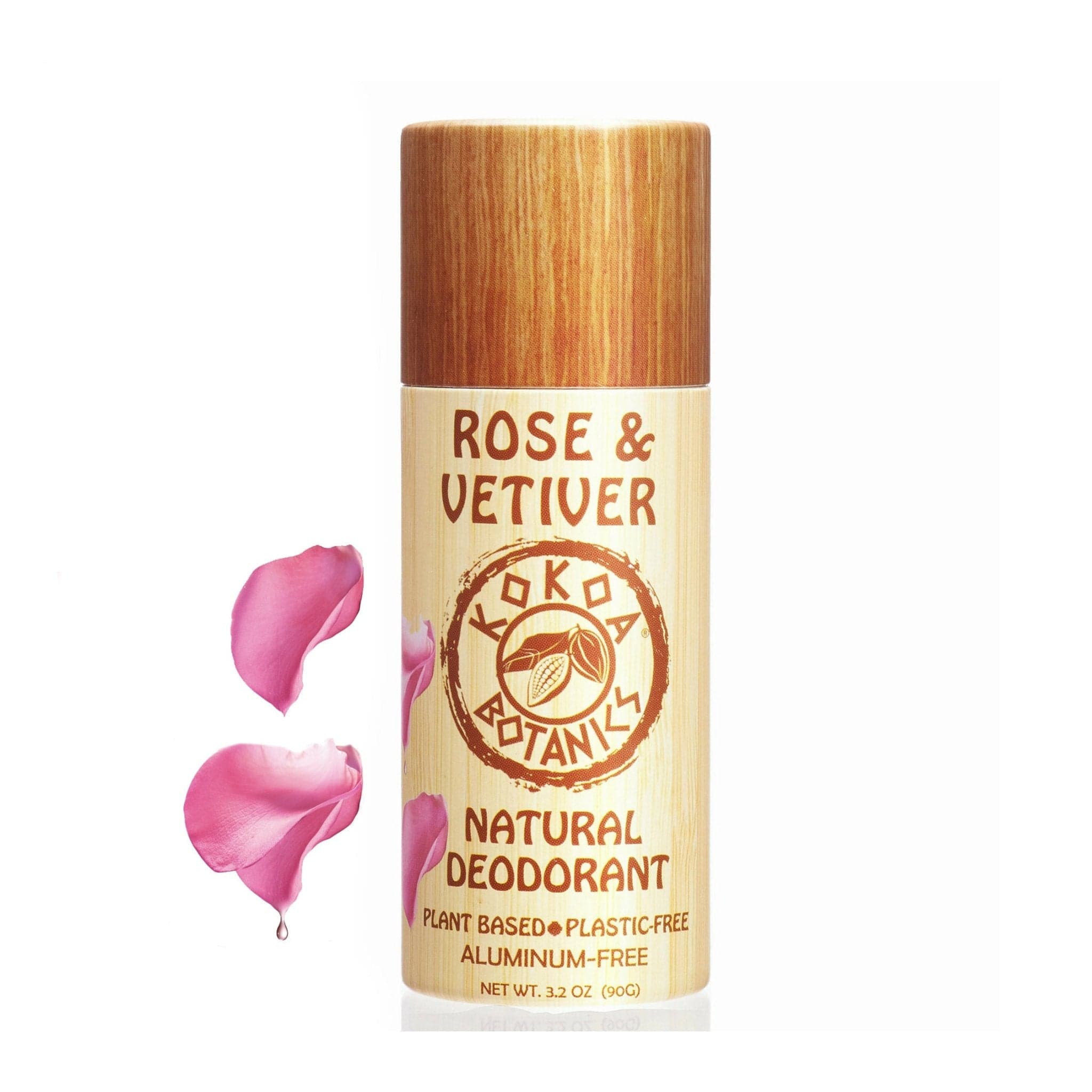 KOKOA BOTANICS Natural Vegan Skin Care ROSE and VETIVER - Natural Deodorant 3.2 oz