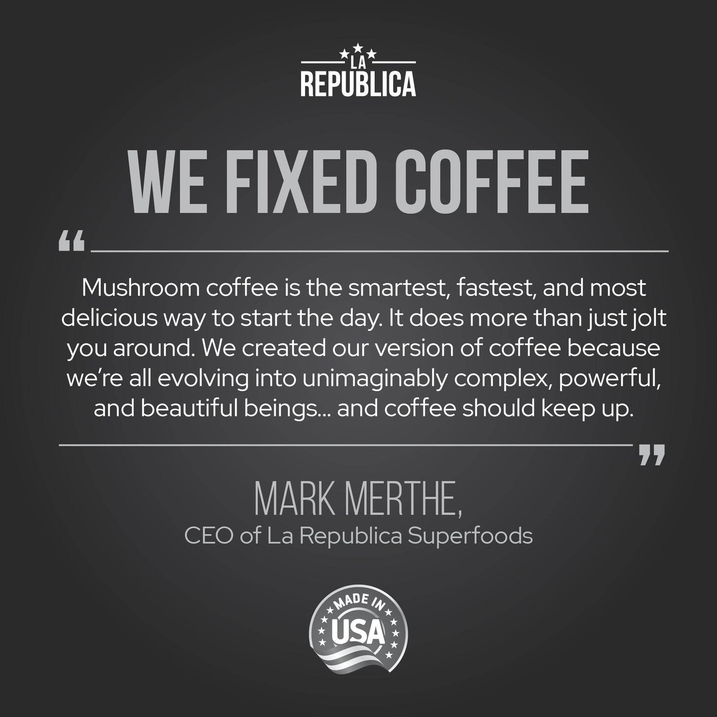 DECAF Peruvian Gold Ground Mushroom Coffee - My American Goods