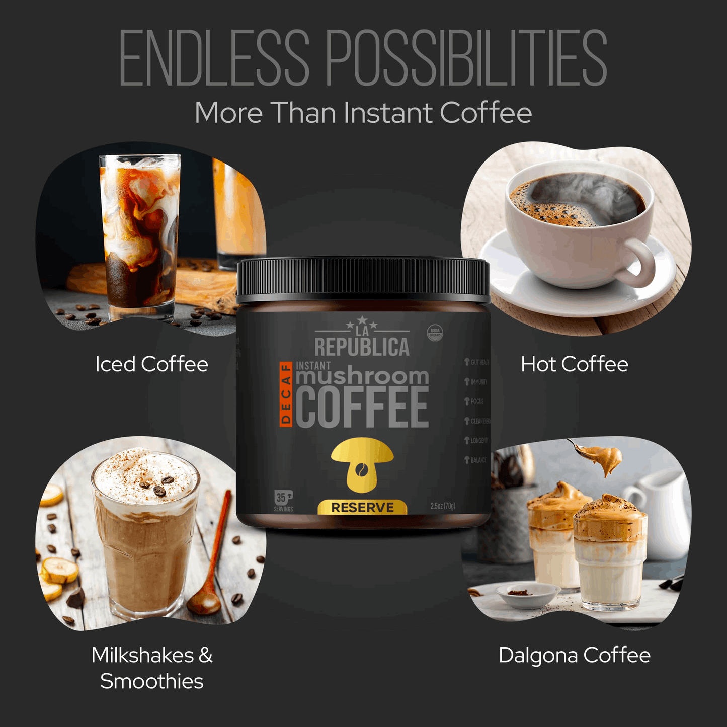 DECAF Reserve Mushroom Coffee - My American Goods