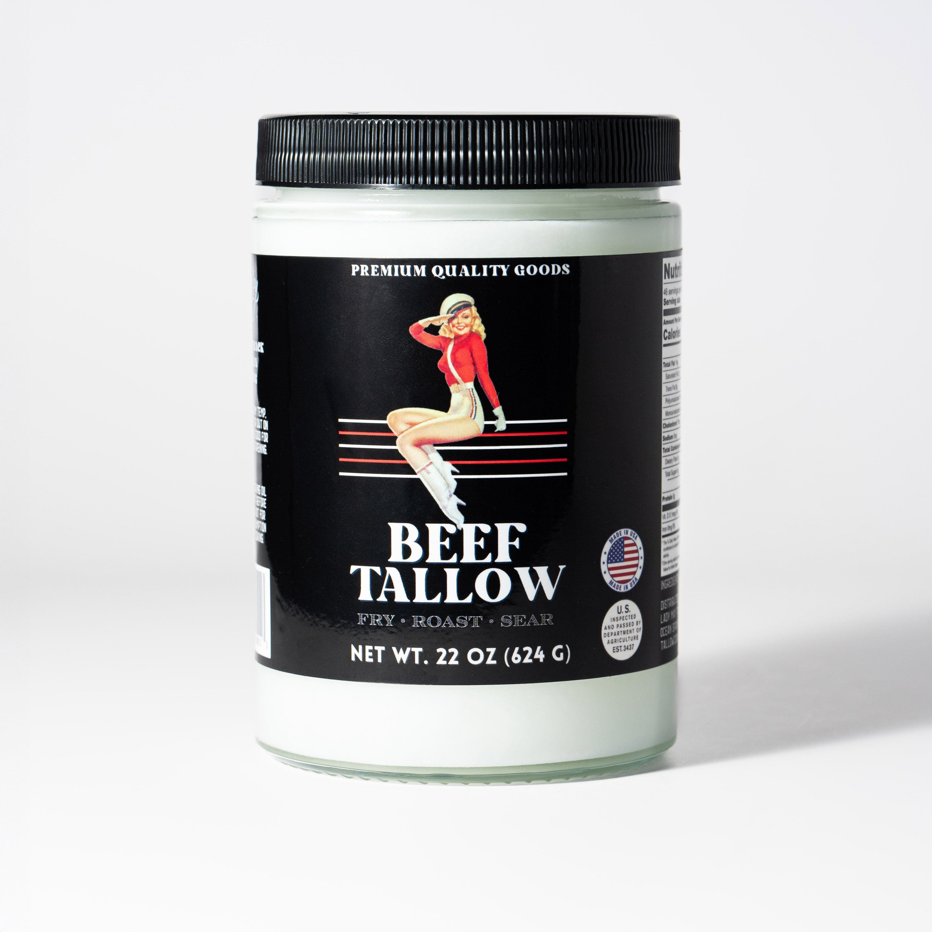 The Lady May Beef Tallow 22oz Premium Cooking Beef Tallow