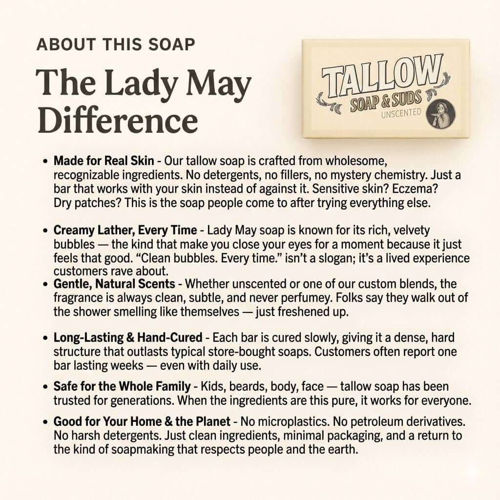 Tallow Bar Soap - Unscented