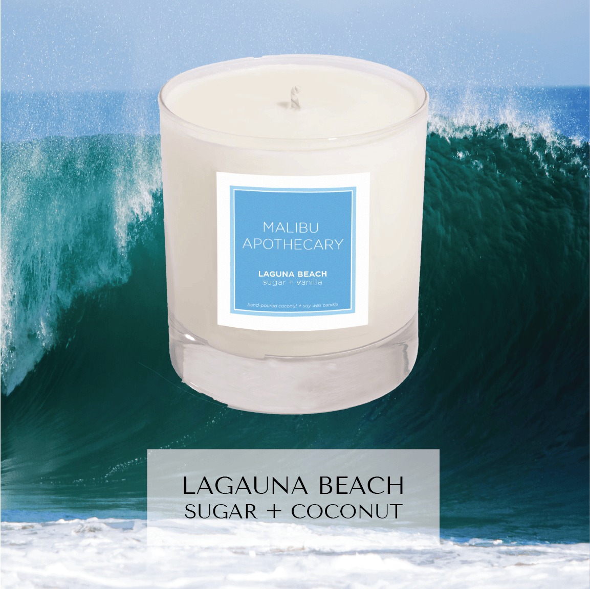 Malibu Apothecary Clear Gloss Laguna Beach Clear Gloss x Blue Candle