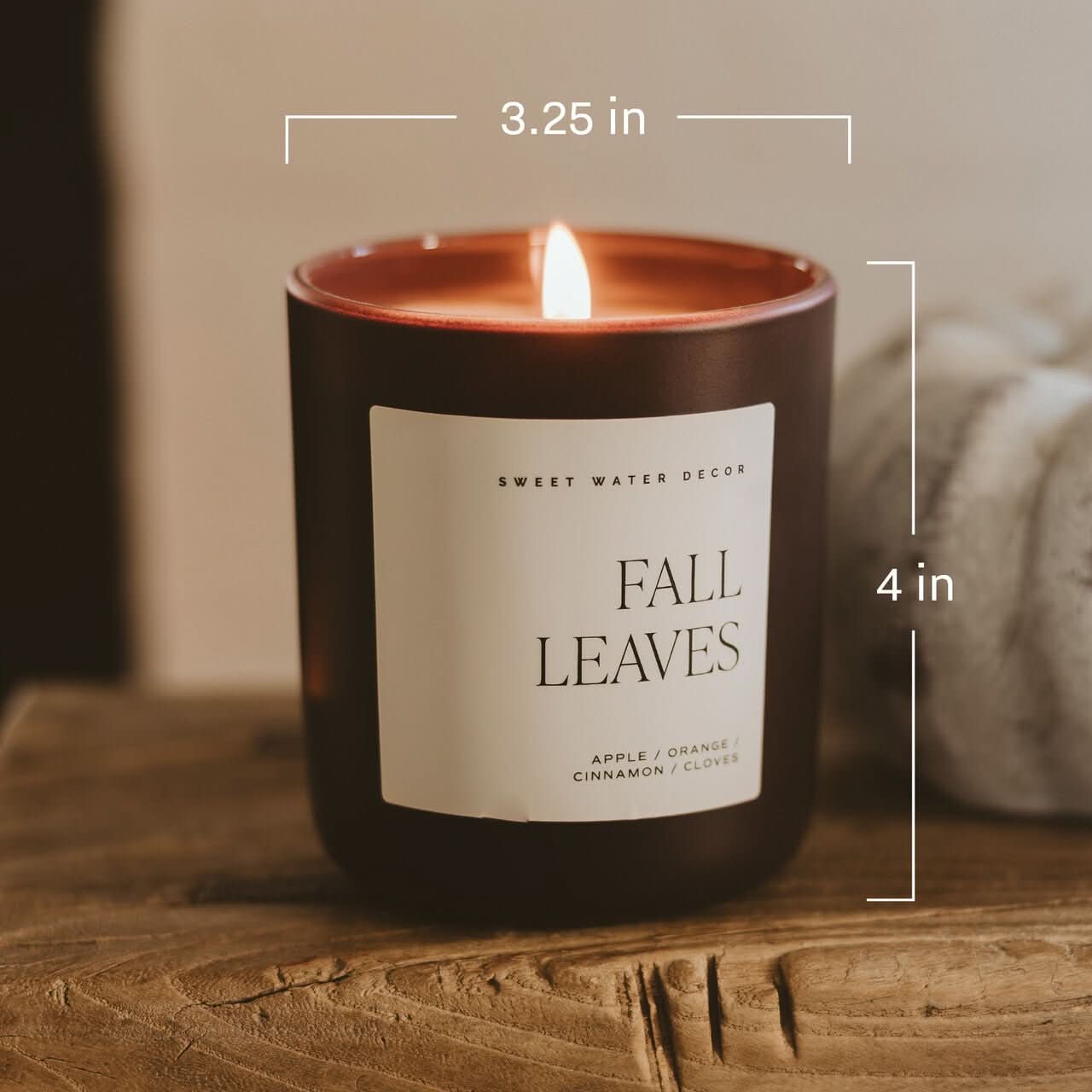 Fall Leaves Soy Candle - Brown Matte Jar - 15 oz - My American Goods