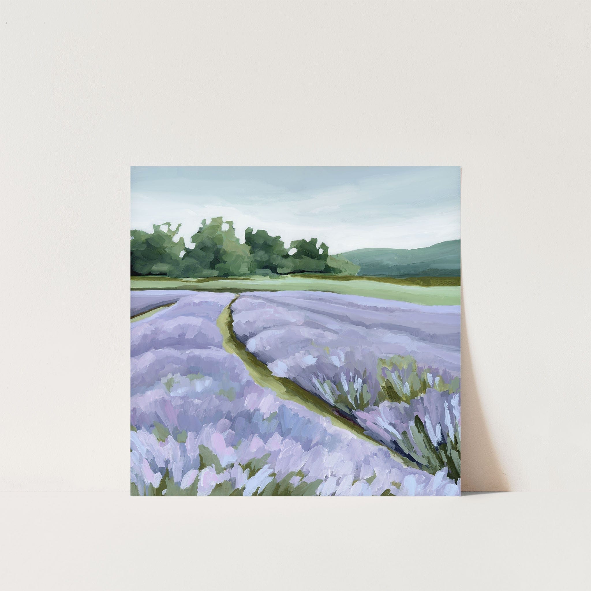 Katie Garrison Art Print Paper Print / 10x10 in / No Frame "Lavender Foothills" Art Print