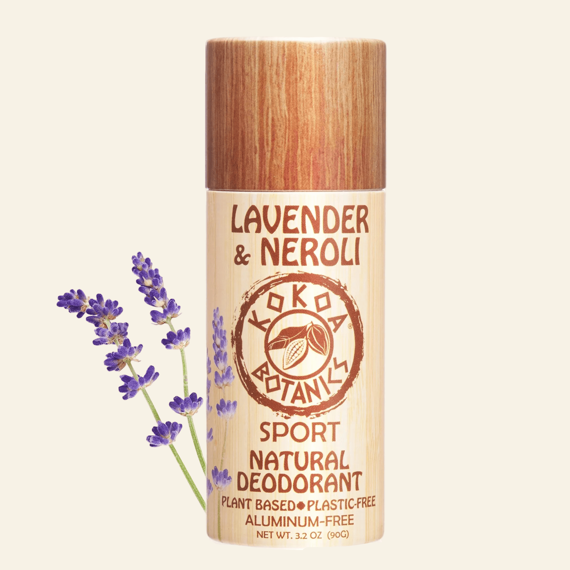LAVENDER & NEROLI - Natural Deodorant - Sport - Aluminum-Free - Plastic-Free 3.2 oz
