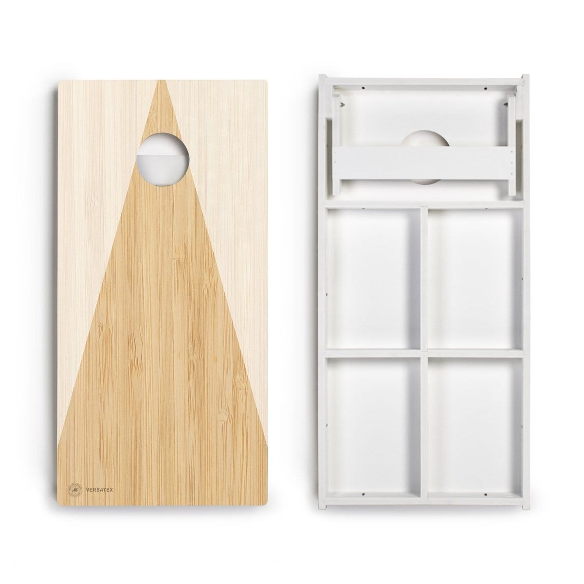 American Cornhole Association Versatex All-Weather Cornhole Boards Light Wood Triangle Versatex All-Weather Cornhole Boards