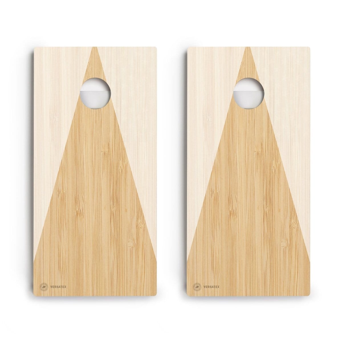 American Cornhole Association Versatex All-Weather Cornhole Boards Light Wood Triangle Versatex All-Weather Cornhole Boards