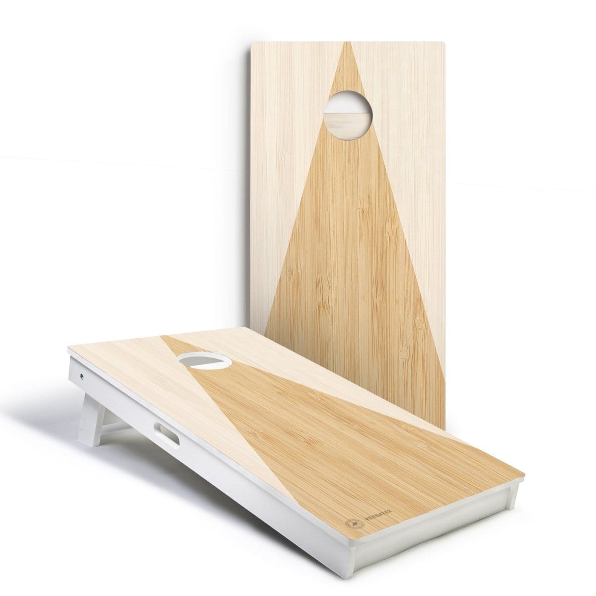 American Cornhole Association Versatex All-Weather Cornhole Boards Light Wood Triangle Versatex All-Weather Cornhole Boards