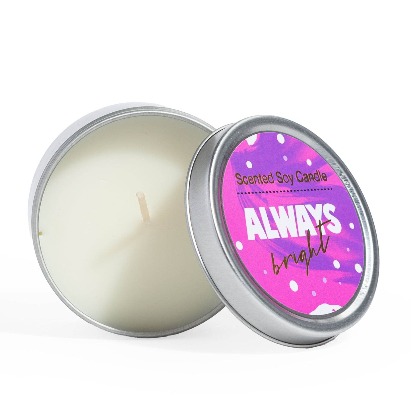 Trio of Tin Soy Candle - Scented with Bergamot and Lavender Essential Oil - My American Goods