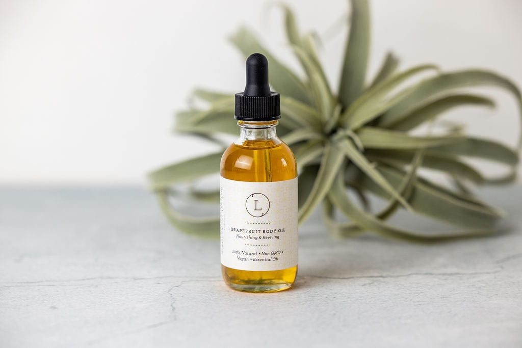 Lizush CREAMS & OILS Natural Body Oil, Grapefruit Moisturizing Body Oil