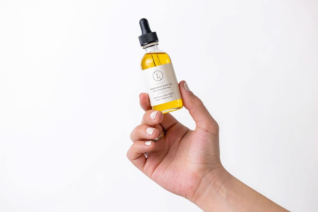 Lizush CREAMS & OILS Natural Body Oil, Grapefruit Moisturizing Body Oil
