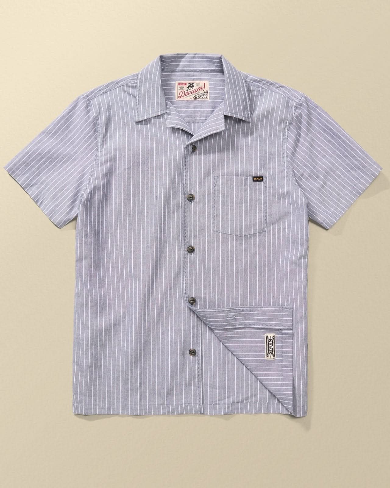 Devium Shirts Midnight / S Lombard Striped Short Sleeve Shirt