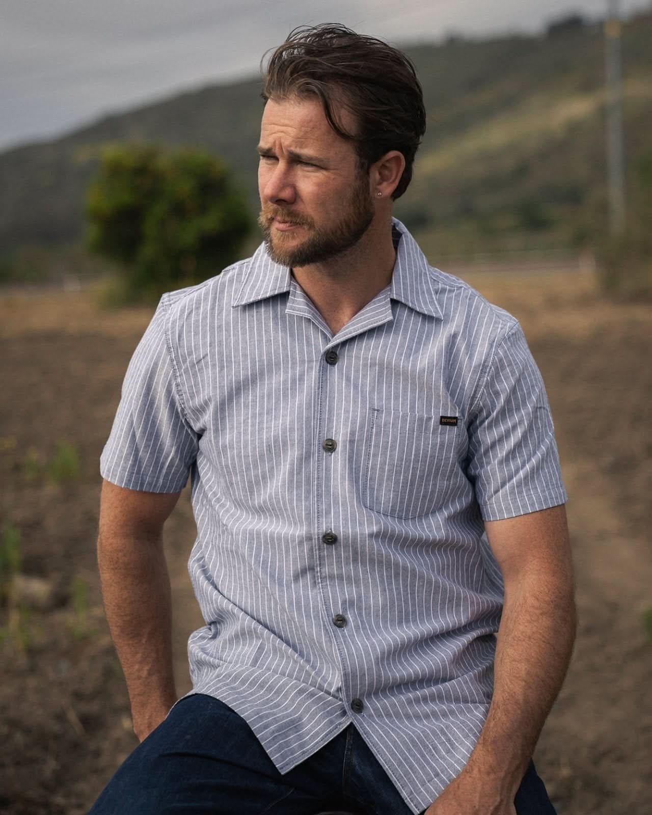 Lombard Striped Short Sleeve Shirt - My American Goods