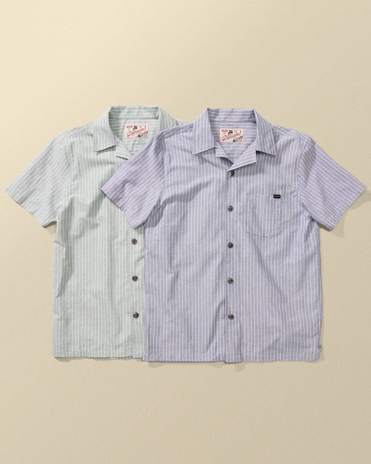 Lombard Striped Short Sleeve Shirt - My American Goods