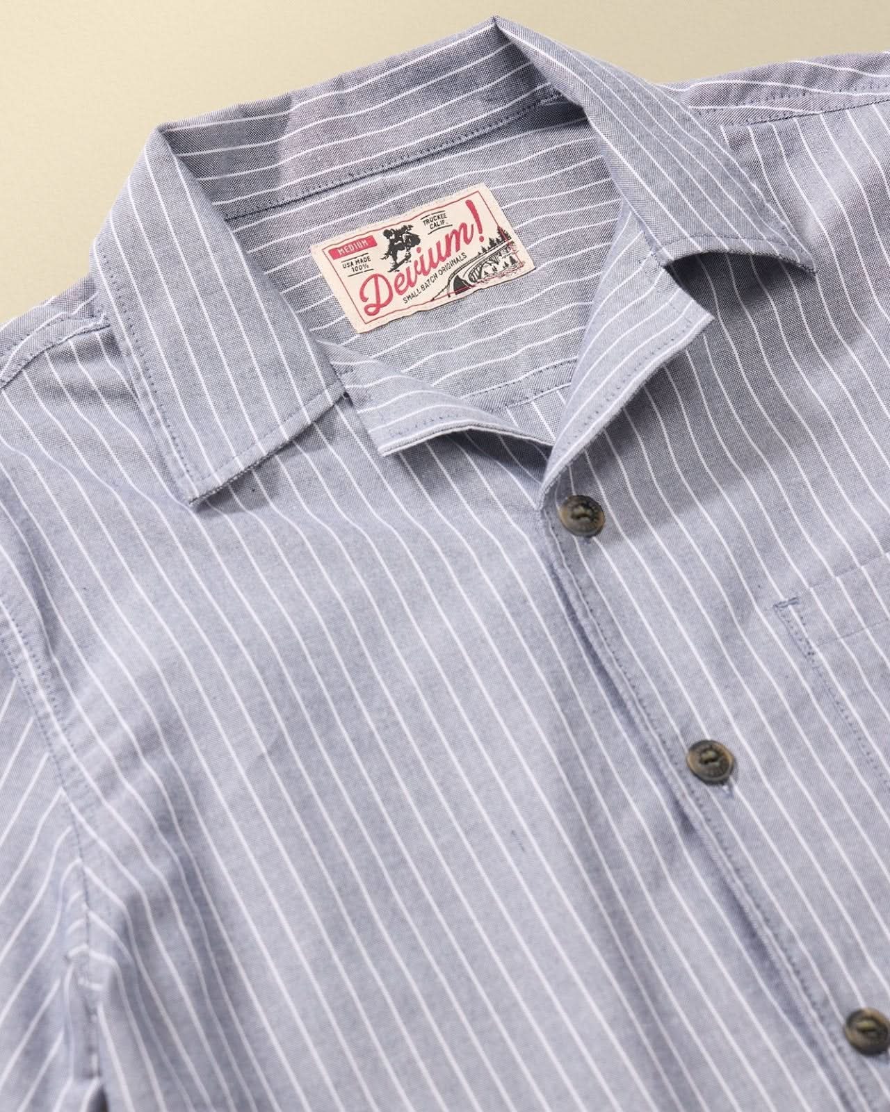 Lombard Striped Short Sleeve Shirt - My American Goods
