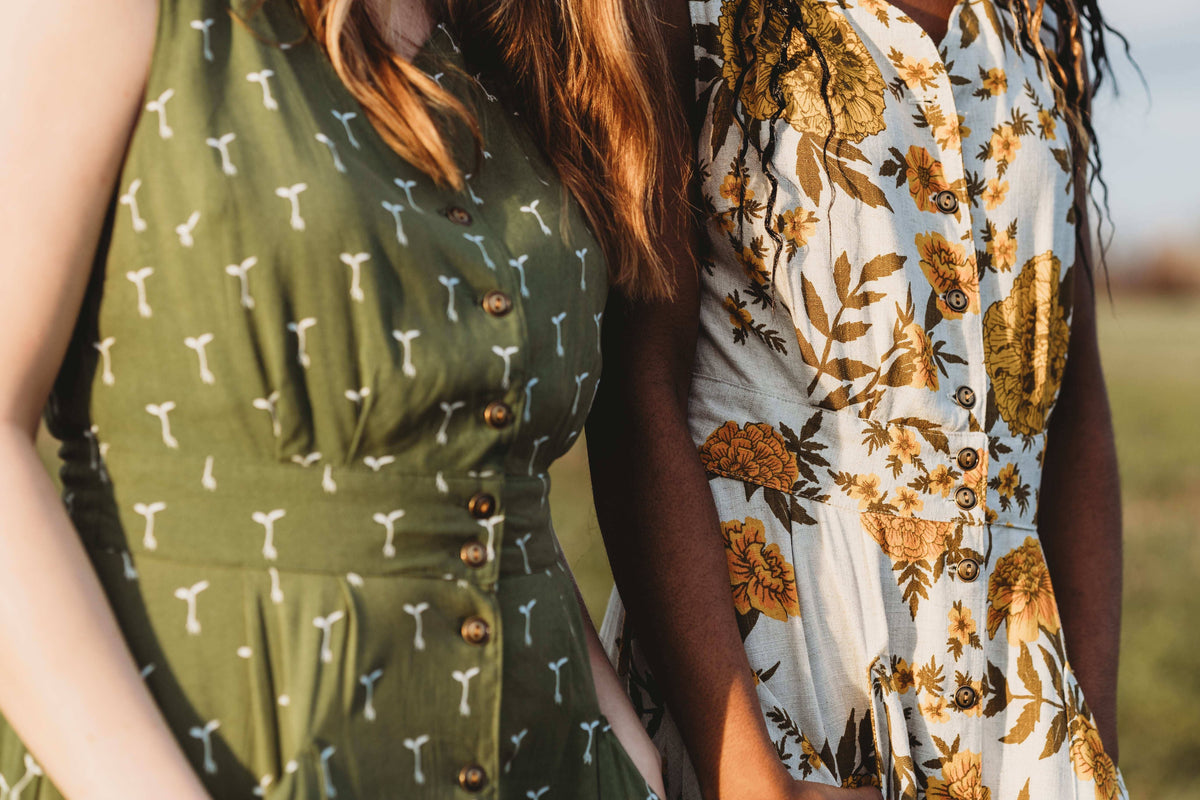 Field Day Dress Sheet Dress in Green Sprout