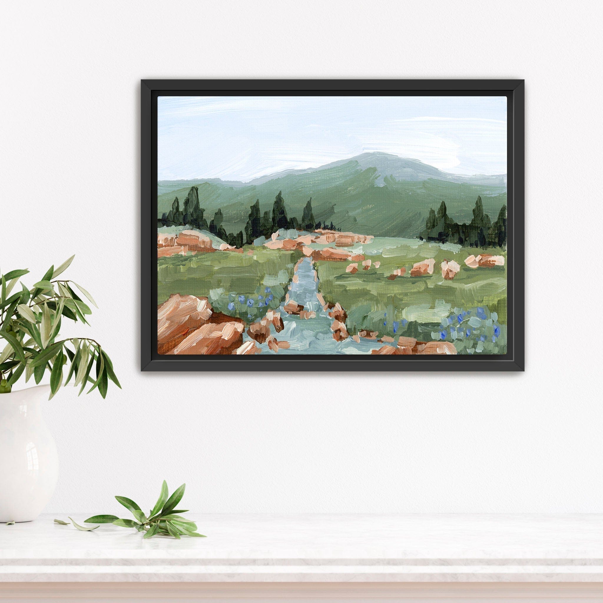 Katie Garrison Art Print Stretched Canvas / 8x10 in / Black Frame "Look Up" Art Print