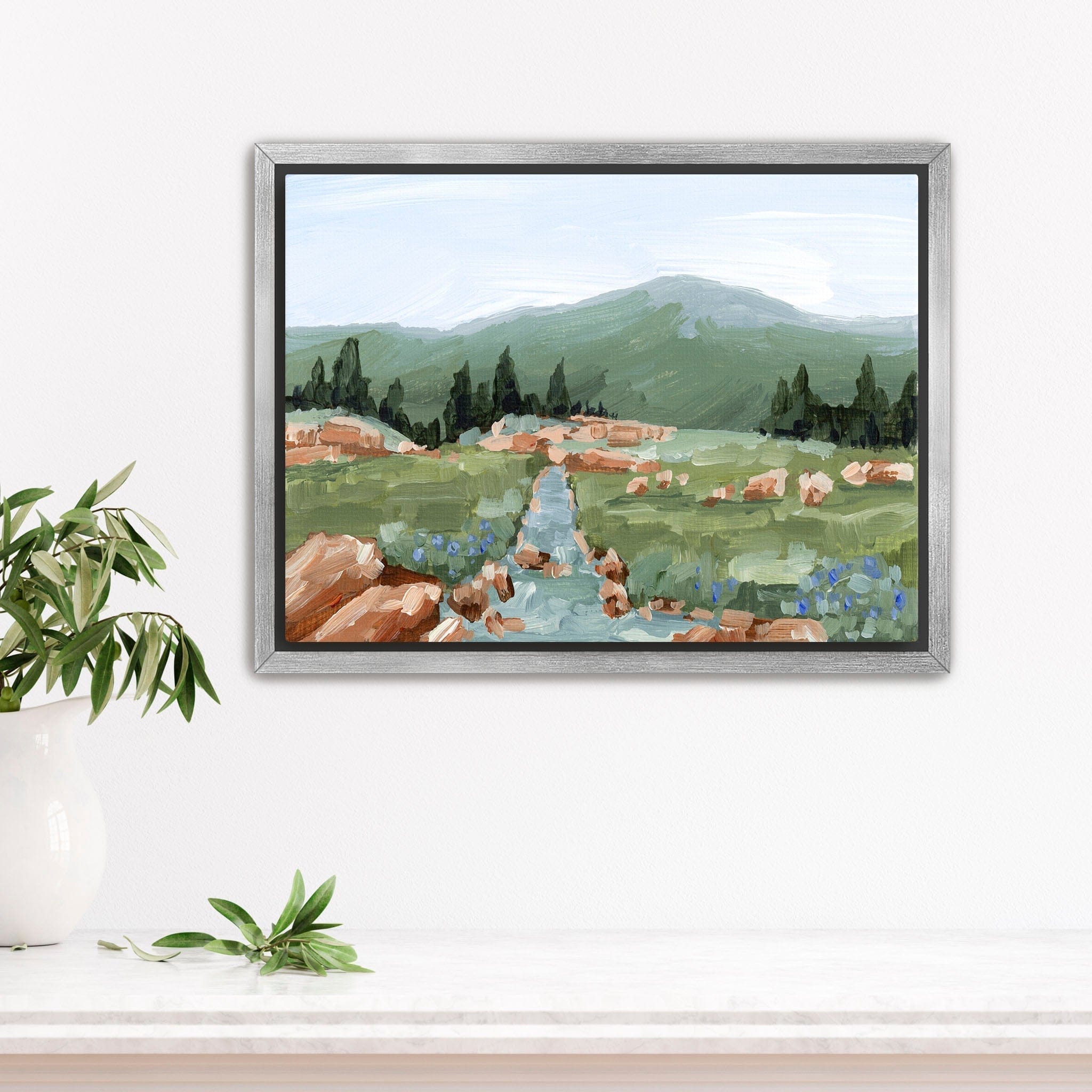 Katie Garrison Art Print Stretched Canvas / 8x10 in / Silver Frame "Look Up" Art Print