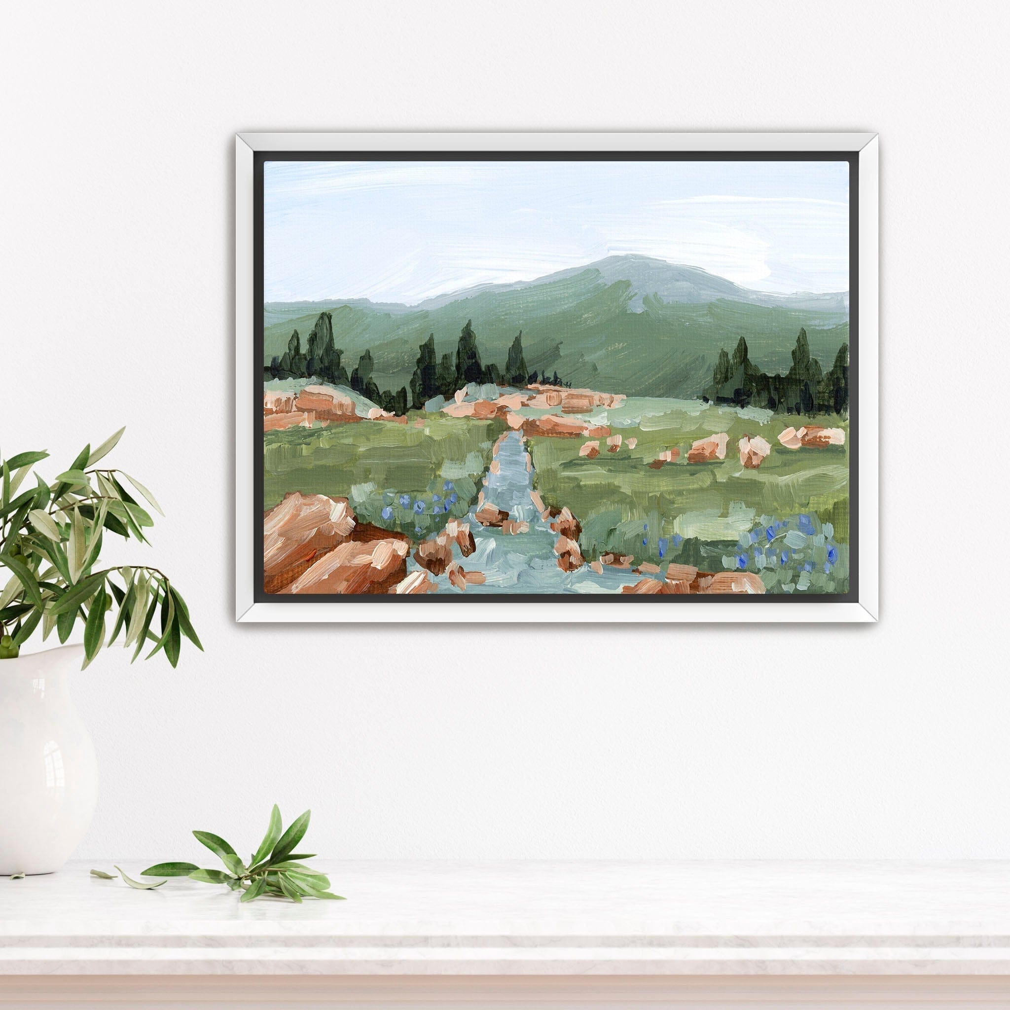 Katie Garrison Art Print Stretched Canvas / 8x10 in / White Frame "Look Up" Art Print