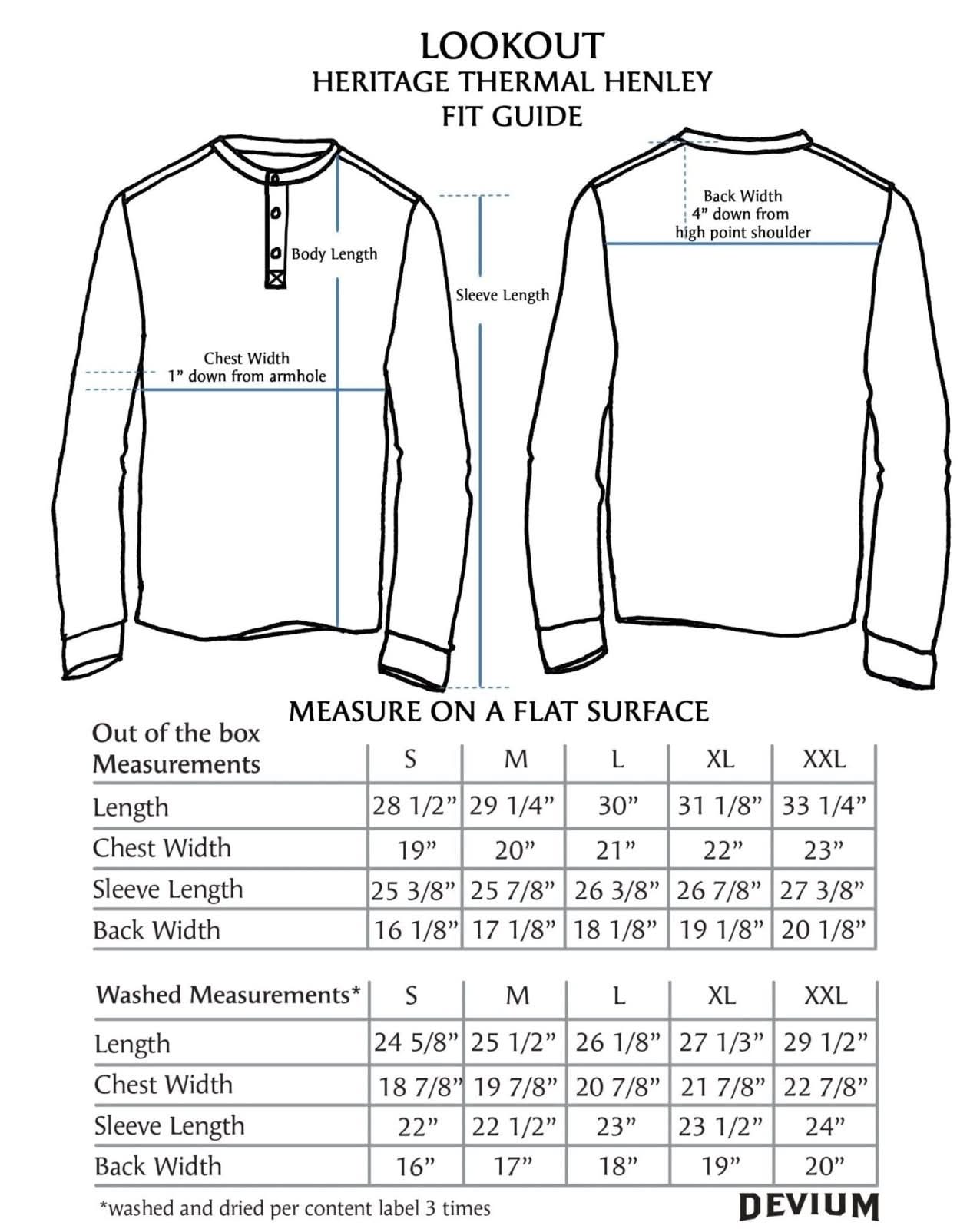 Lookout Heritage Thermal Henley - My American Goods