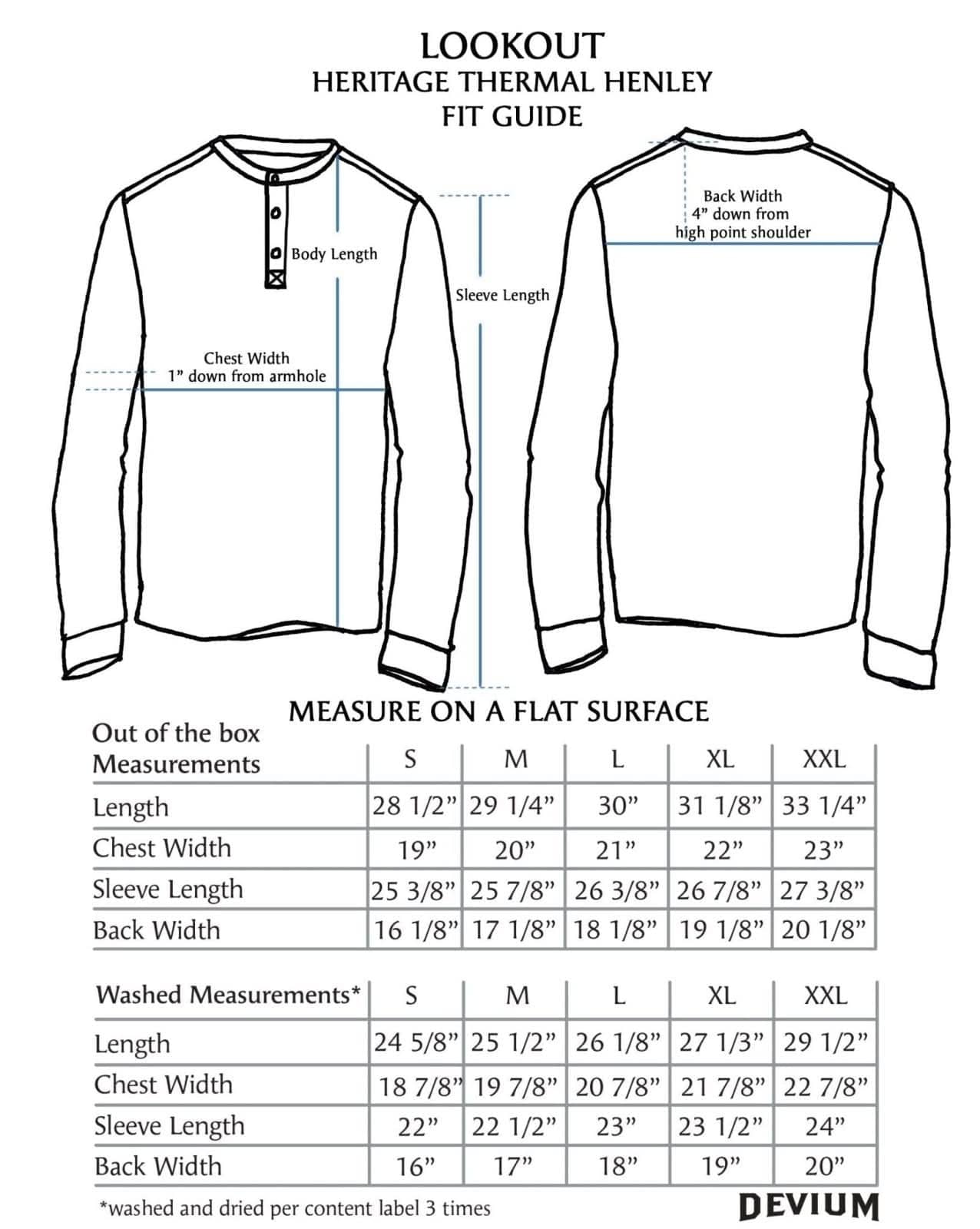 Lookout Heritage Thermal Henley - My American Goods