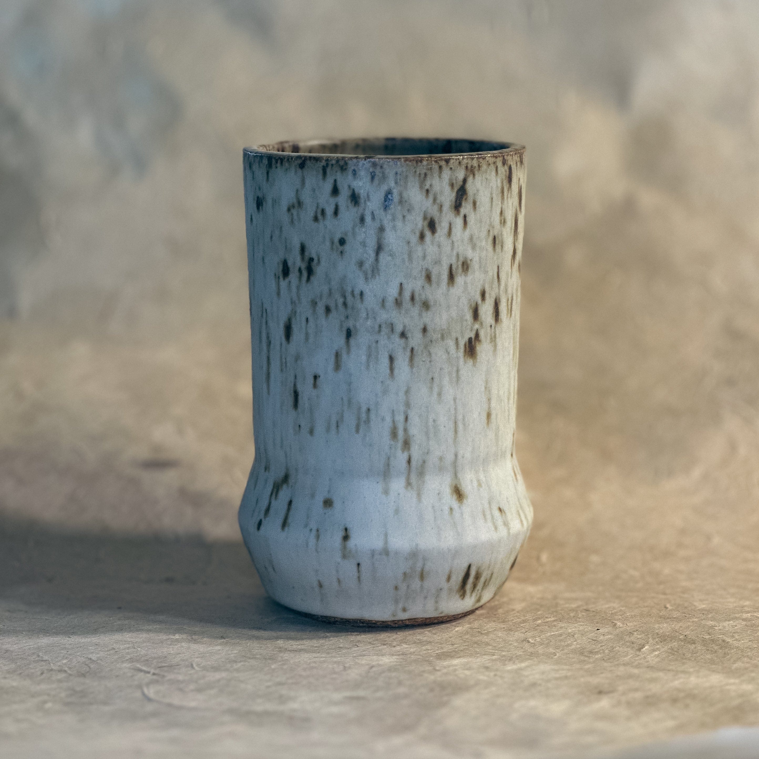 Olivia Snow Ceramics Tumbler base angle Saturn Ceramic Tumblers in Cornwall Stone