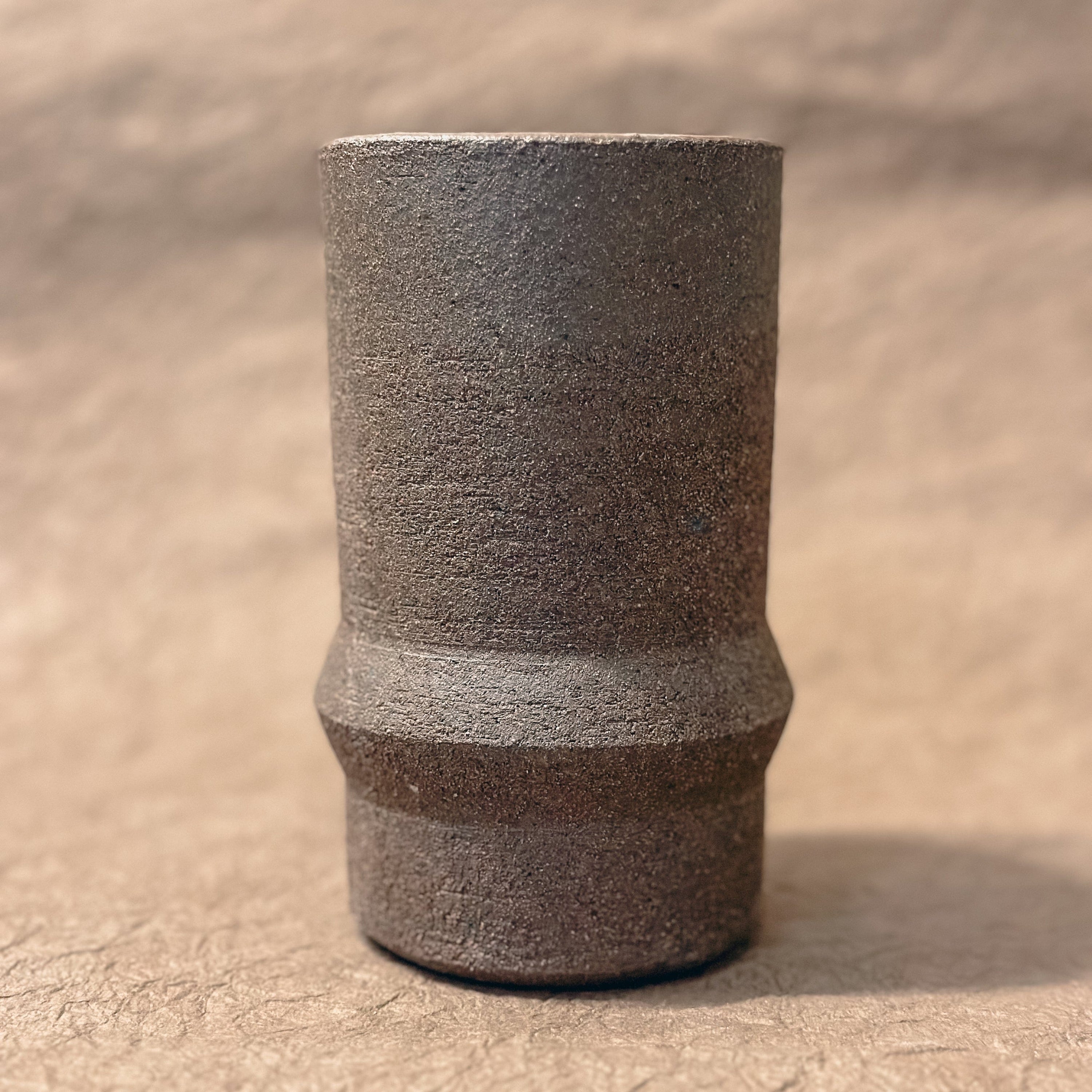 Olivia Snow Ceramics Tumbler low angle Saturn Ceramic Tumblers in Dark Brown