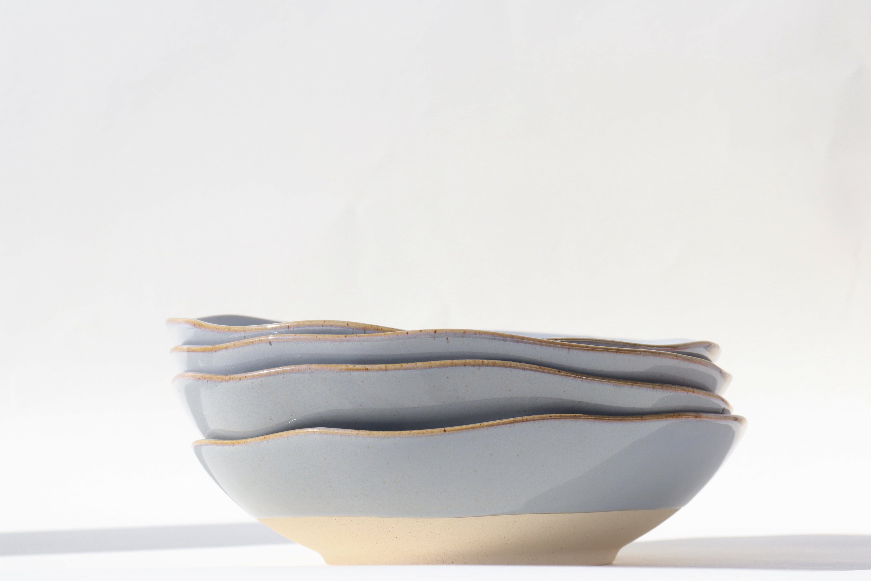 Glazed Garage Ceramics Bowl Low Tide Bowl - Waterfall (Set of 4)