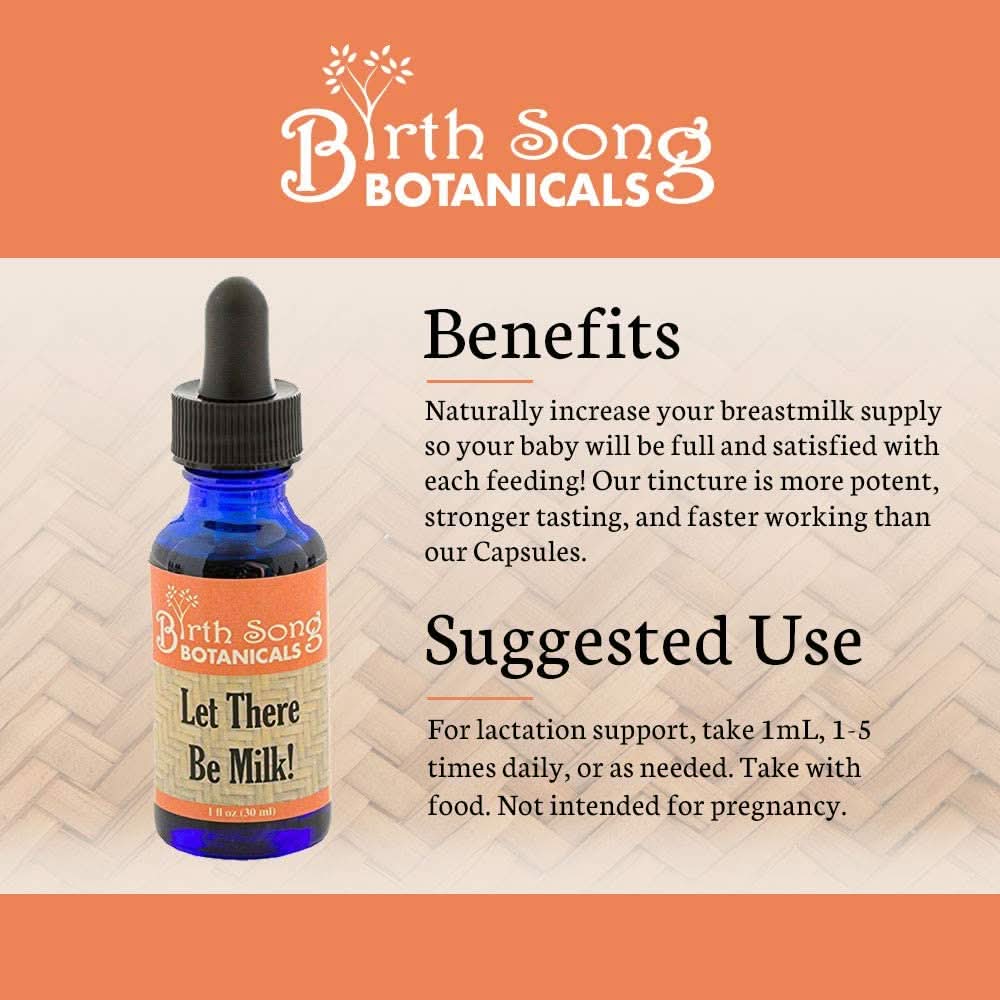 Birth Song Botanicals Co. Tinctures Default Let There Be Milk 2 oz. Herbal Lactation Tincture To Support Breast Milk Supply* For Breastfeeding and Pumping Moms