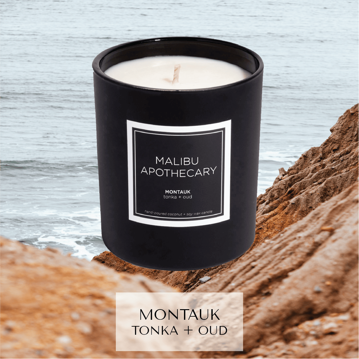 Malibu Apothecary Candle Montauk Matte Black Candle