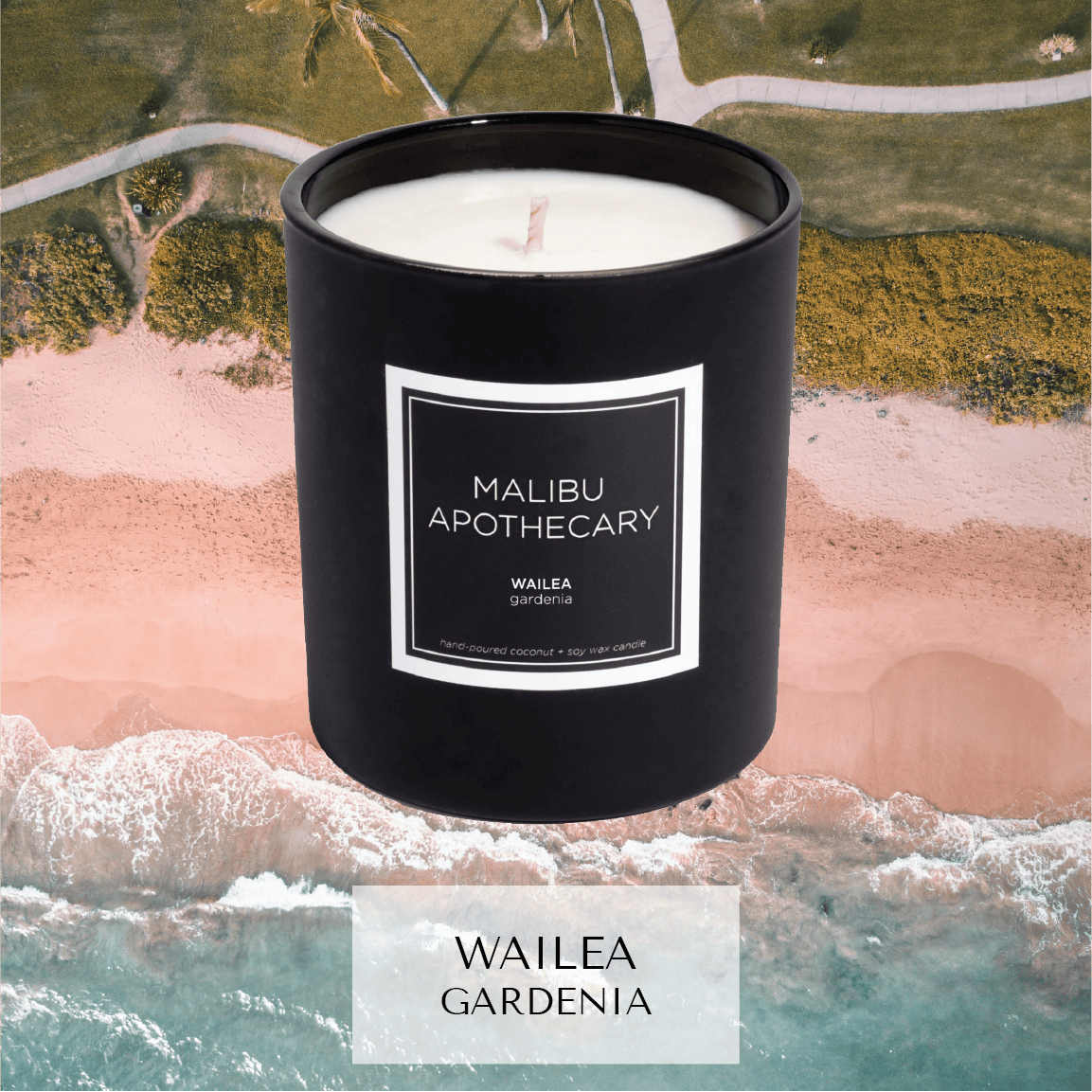 Malibu Apothecary Candle Wailea Matte Black Candle