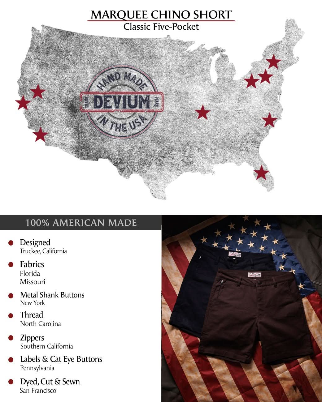 Marquee Classic Chino Short - My American Goods