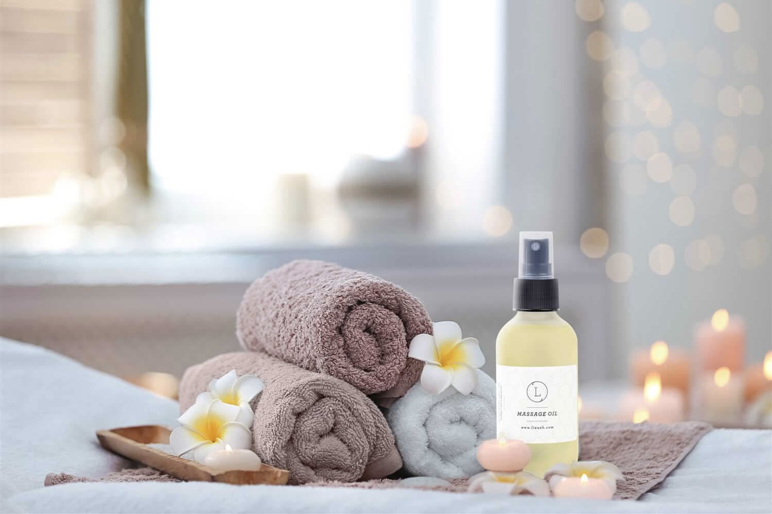 Lizush CREAMS & OILS Aromatherapy Eucalyptus Massage Oil, Natural Relaxing Body Massage Oil