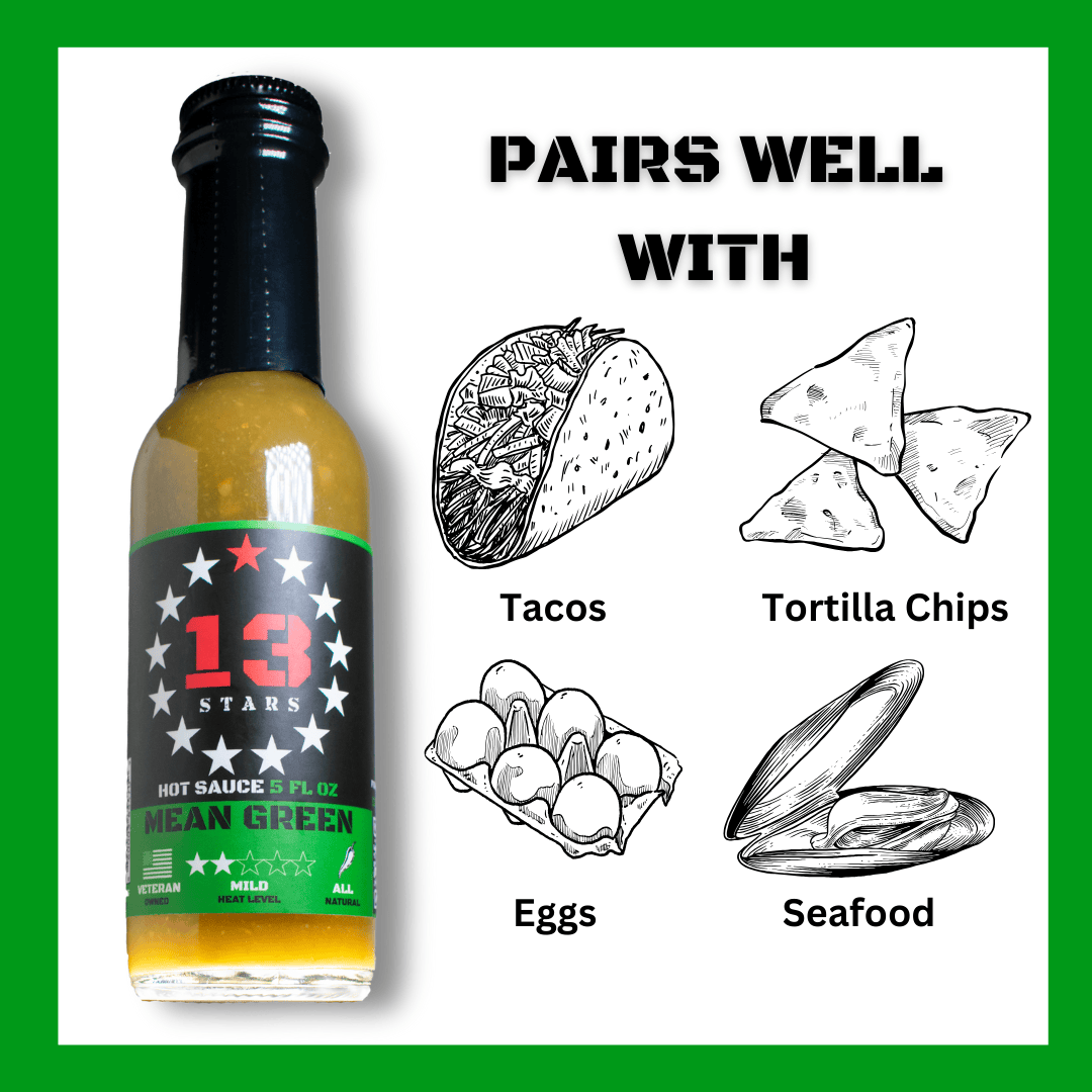 13 Stars Hot Sauce Hot Sauce 13 Stars Hot Sauce Mean Green