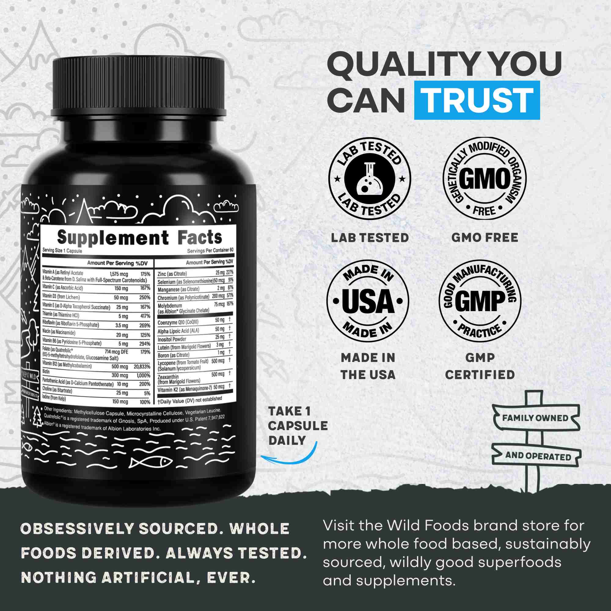 Methylated Whole Food Multivitamin - My American Goods