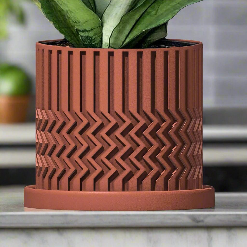 Rosebud HomeGoods Pots & Planters Minimalist Zig-Zag Planter