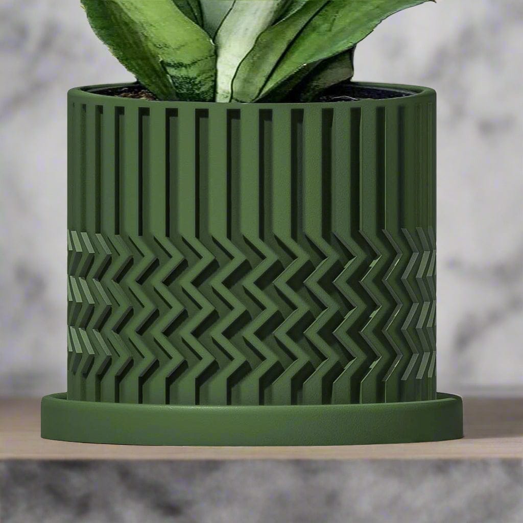 Rosebud HomeGoods Pots & Planters Minimalist Zig-Zag Planter