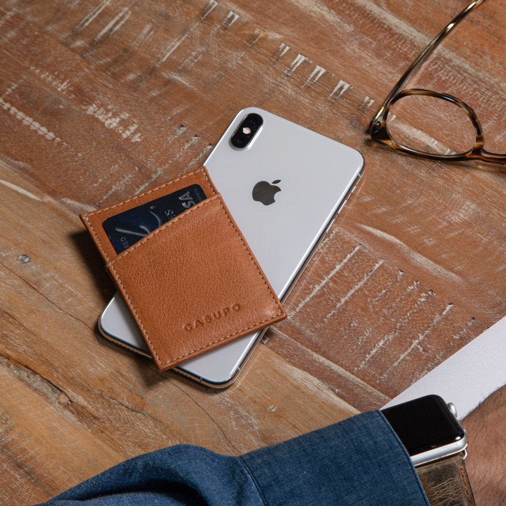 CASUPO Slim Card Holder Minimalist Wallet with RFID protection - Natural