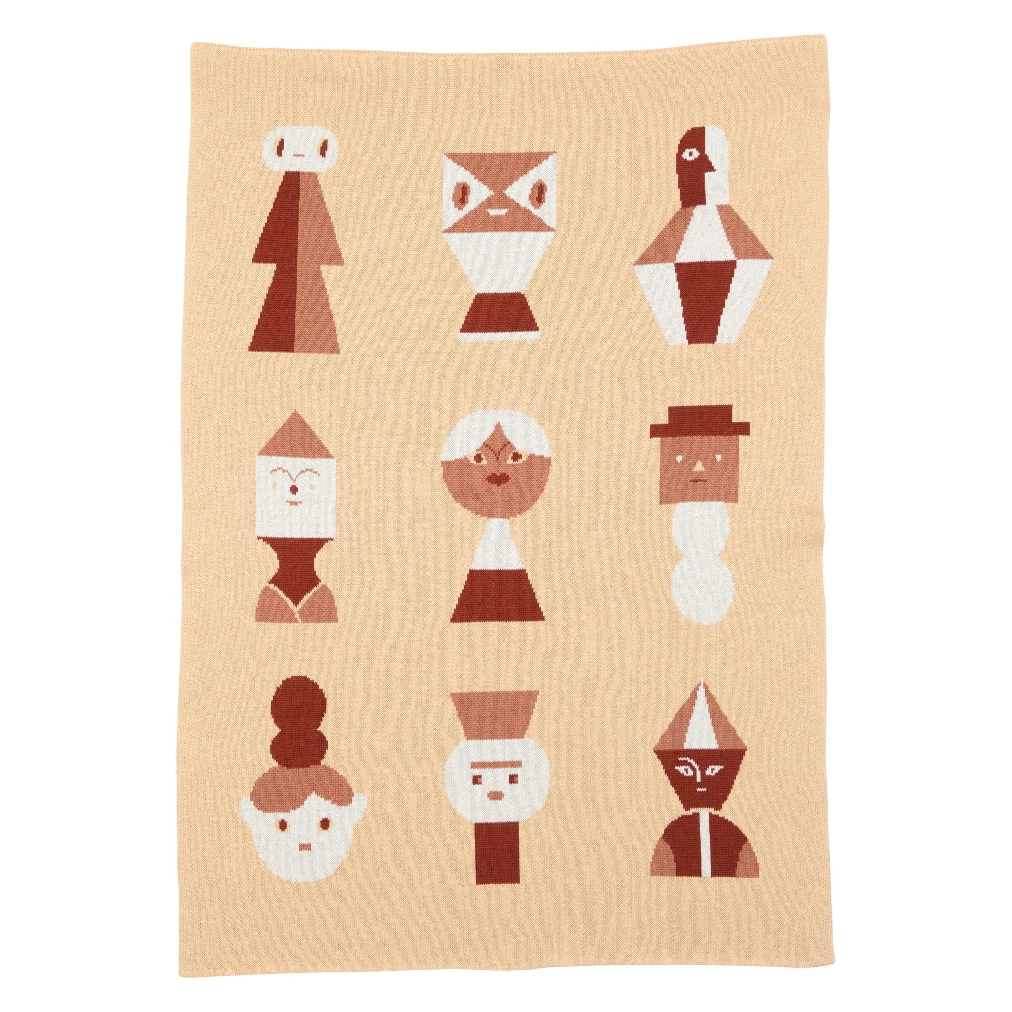 Biquette Baby Blanket Caramel in Organic Cotton Mix & Mingle Baby Blanket