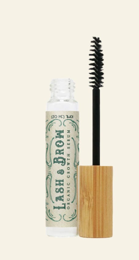 Roots and Leaves, LLC Organic Lash & Brow Serum with cold pressed castor oil and pearl powder