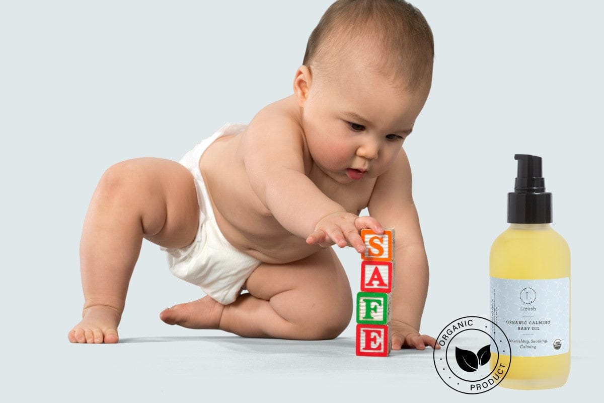 Lizush ORGANIC CALMING BABY OIL Nourishing, Soothing, Calming
