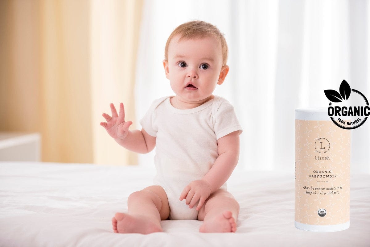 Lizush ORGANIC BABY POWDER - Talc Free
