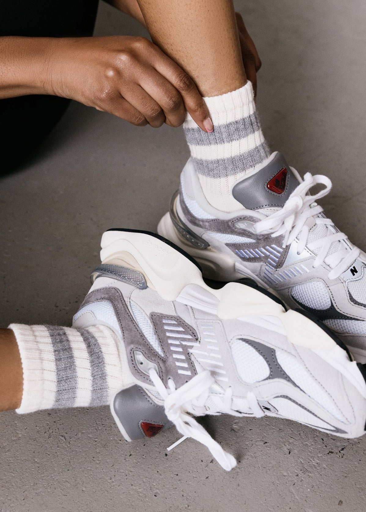 The Mono Stripe Quarter Crew