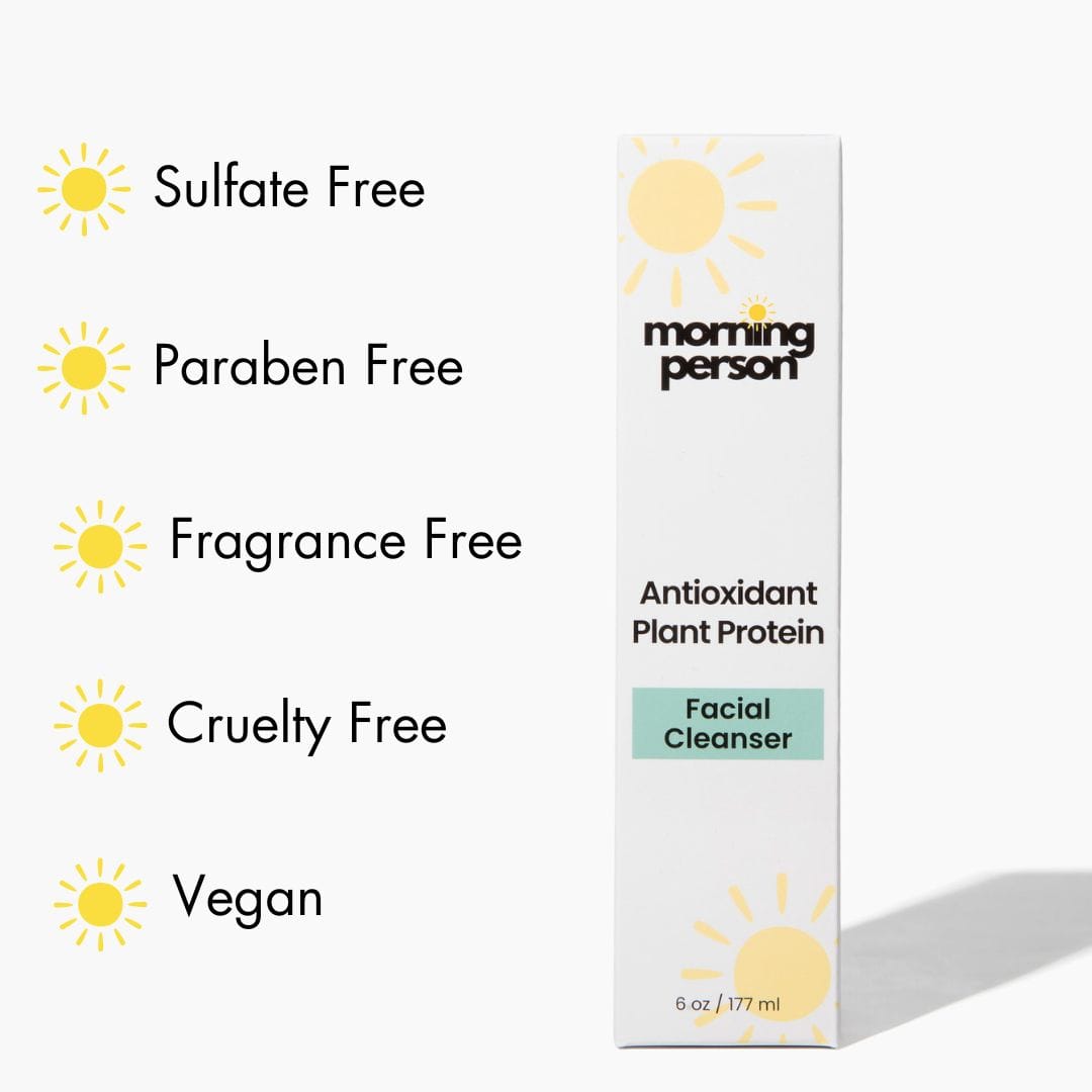 Morning Person Antioxidant Plant Protein Face Cleanser - My American Goods