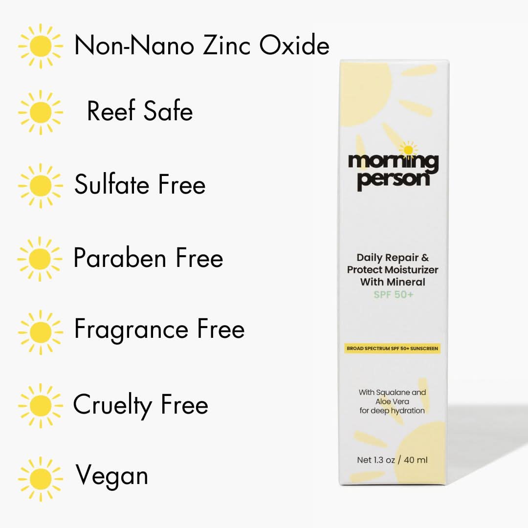Morning Person Daily Repair Moisturizer with Mineral SPF 50 - My American Goods