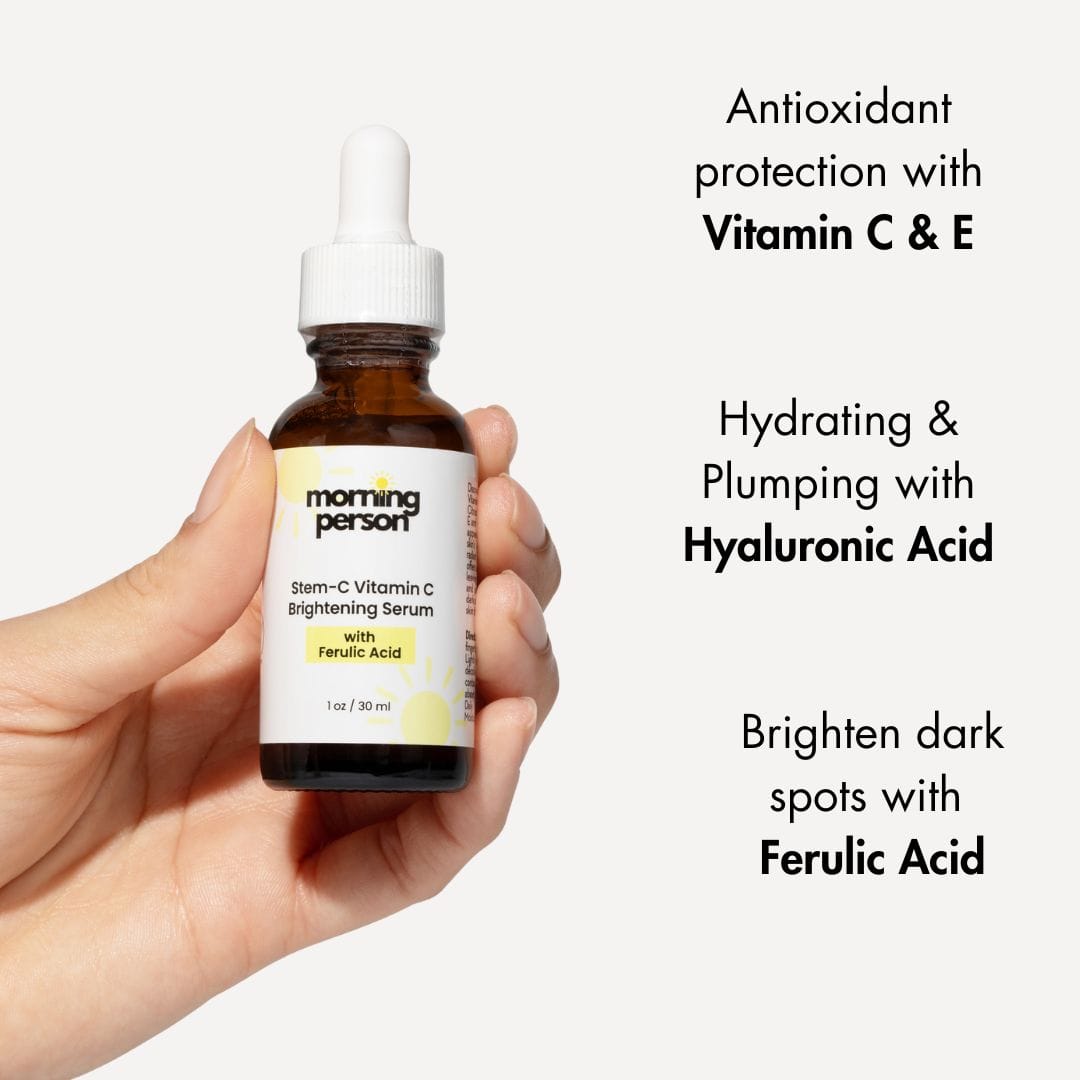 Morning Person Stem-C Vitamin C Brightening Serum with Ferulic Acid - My American Goods