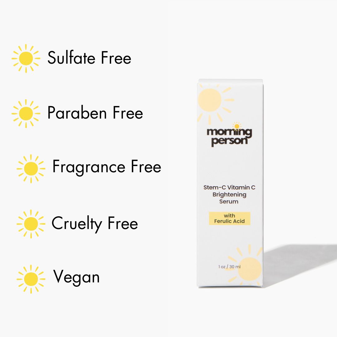 Morning Person Stem-C Vitamin C Brightening Serum with Ferulic Acid - My American Goods