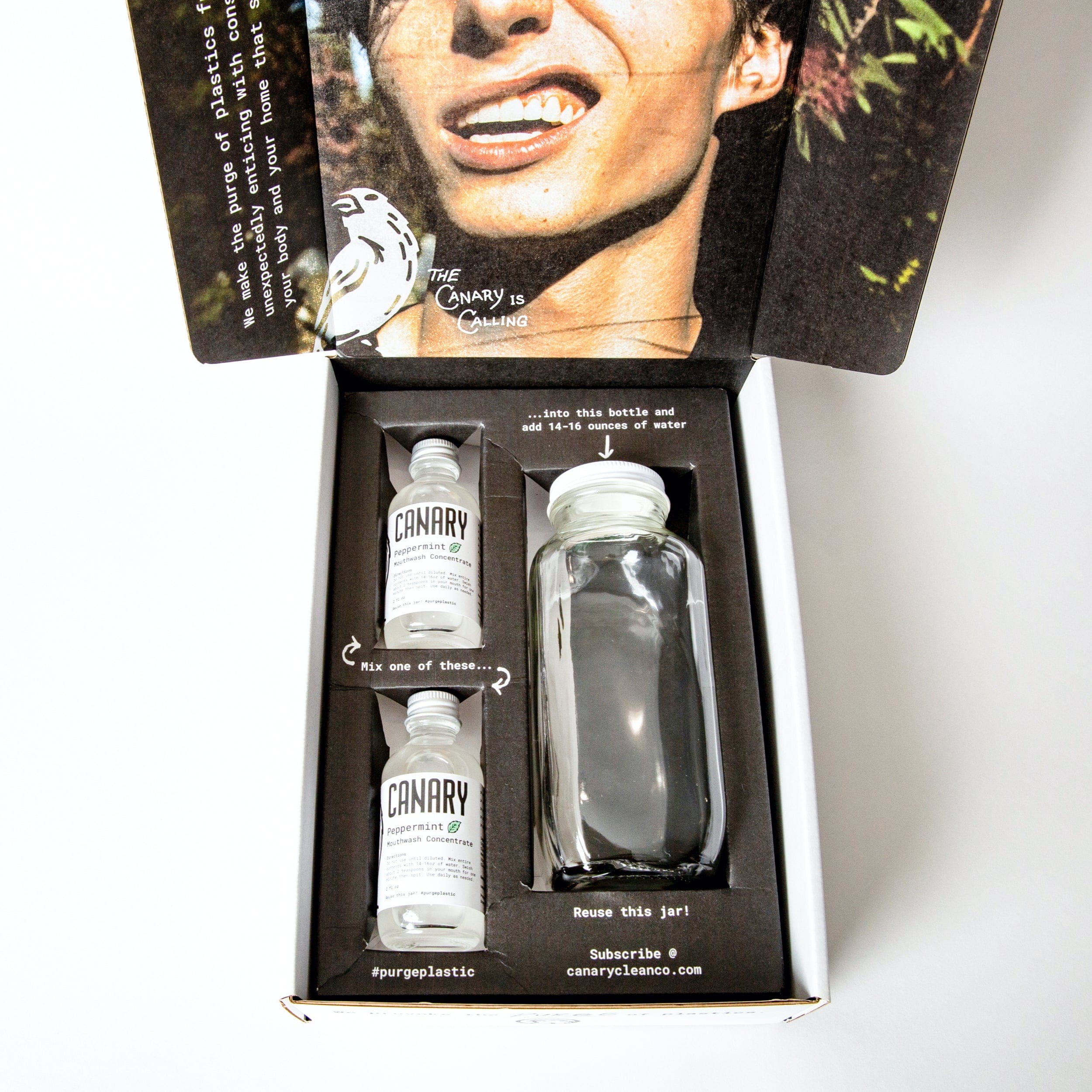 Canary Mouthwash Starter Kit Peppermint Mouthwash Concentrate